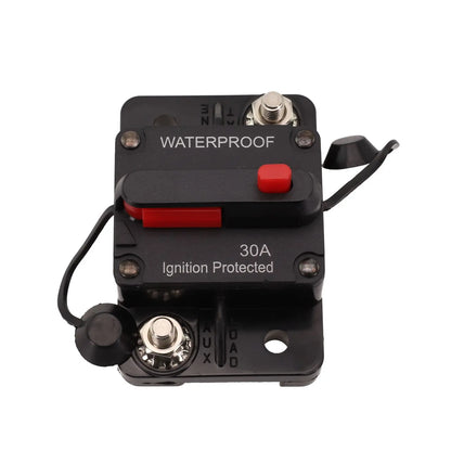 Color Black Manual Reset Fuse Sealed And Waterproof M6 Connection Studs Manual Reset Switch Protective Rubber Cap