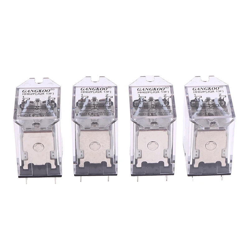 JQX-13F HH62P High Power Relay Coil General DPDT Micro Mini Electromagnetic Relay Switch With Socket Base AC220V DC12V24V