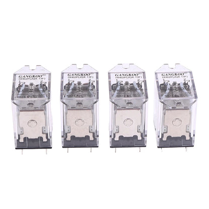JQX-13F HH62P High Power Relay Coil General DPDT Micro Mini Electromagnetic Relay Switch With Socket Base AC220V DC12V24V