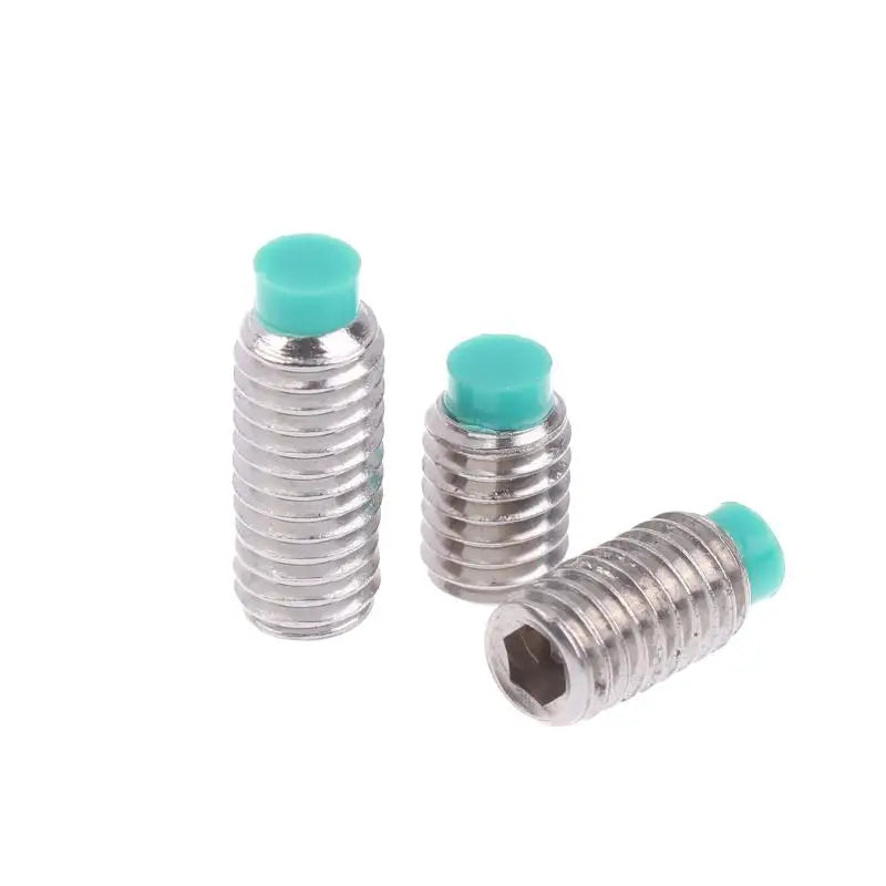 POM Head Stainless Steel M6 Buffer Screw 10PCS | Nylon Tip Wire Setting Machine Rice Screw