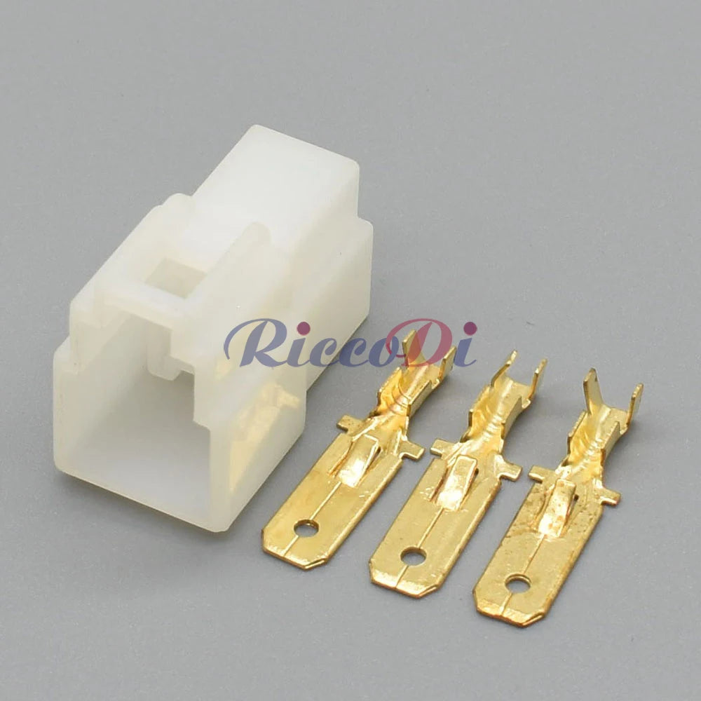 6.3mm 3 Pin Automotive Electrical Connector Terminal Plug Kit DJ7031-6.3-11/21 For Motorcycle E-Bike and Car