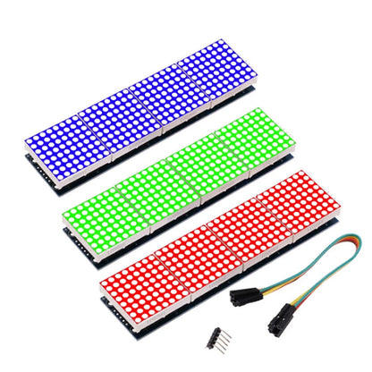 MAX7219 4-in-1 Dot Matrix Display Module with 5-Pin Interface for Arduino Microcontroller Projects