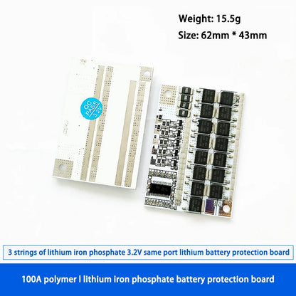 Lithium Battery Protection Board BMS 3S-5S 12V 3.7V 100A LMO / LiPo / LiFePO4