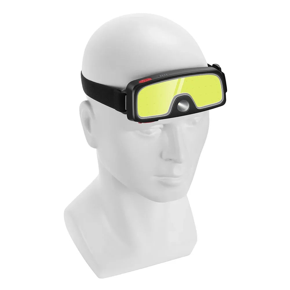 COB LED Rechargeable Headlamp with Built-in Battery Waterproof Head Torch