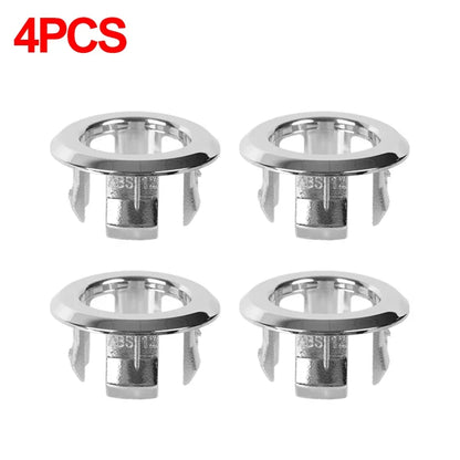 Sink Overflow Ring Cover Plug Bathroom Basin Drain Hole Cap 4/1PCS