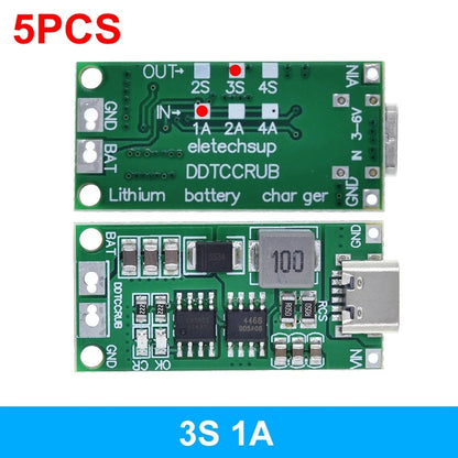 18650 Lithium Battery Charger Module 2S 3S 4S USB Type-C 8.4V 12.6V 16.8V Boost Board