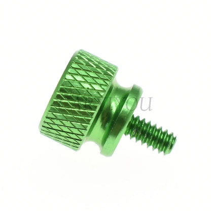 6#-32×6.5mm Aluminum Alloy Knurled Thumb Screw for PC Case & HDD — 5-Pack