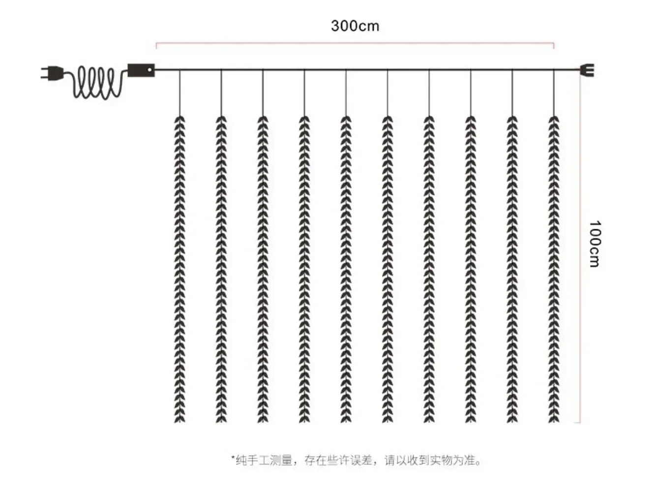 LED Fairy Lights with Willow Leaves Decor 3x3 Window Curtain Festoon USB Powered Christmas Garland for New Year Holiday Lighting