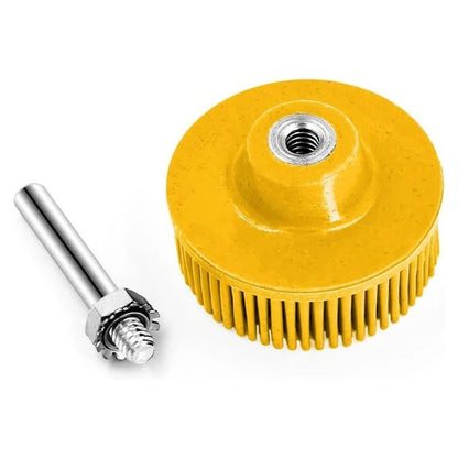 5 Pcs Polishing Brush Deburring Brush Abrasive Brush Set For Metal Aluminum Steel Iron Rubber Bristle Disc With Connecting Rods