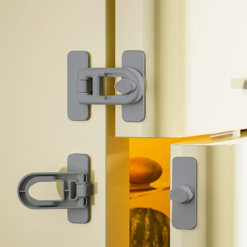 New 1pc Multifunction Useful Refrigerator Door Latch New Plastic Baby Safety Lock Kids Security Protection Cabinet Drawer Lock