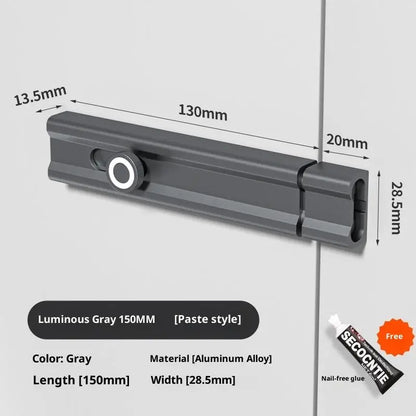 No Punching Door Lock Buckle Anti-Theft Latch Adhesive Hardware