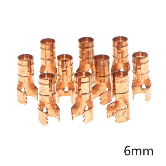 10pcs Ignition High Voltage Wire Connector Wire Terminal Ignition Transformer Connector Ceramic Ignition Pin Copper Connector