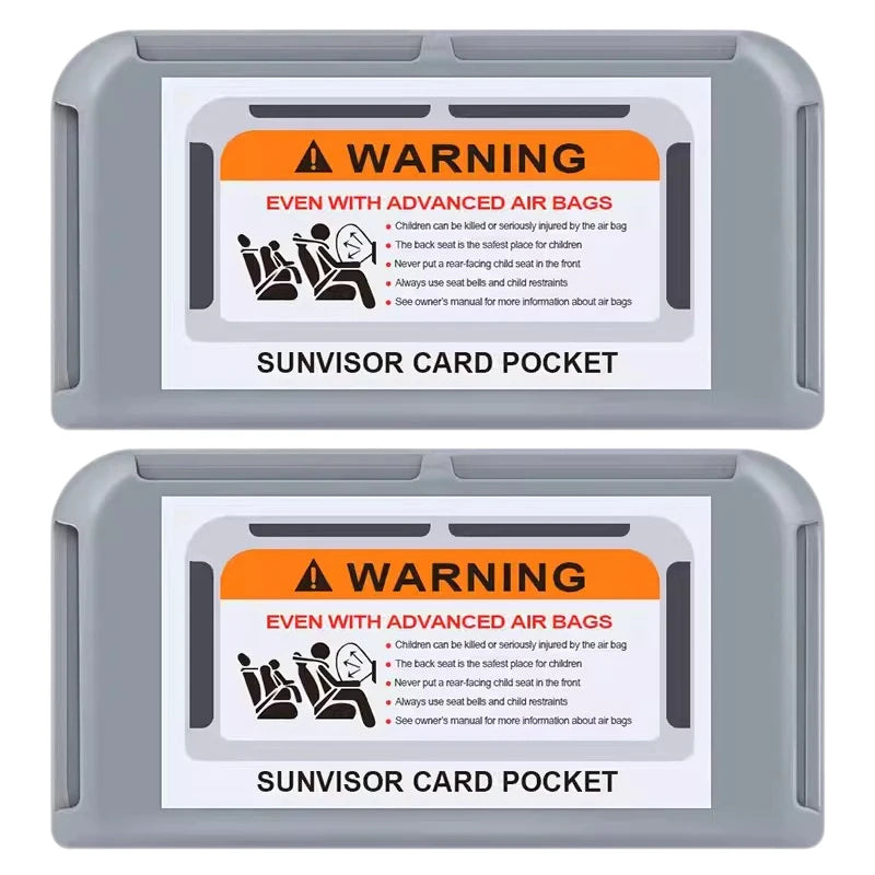 Car Sun Visor Card Holder Phone Number Clip Parking Organizer 1/2pcs