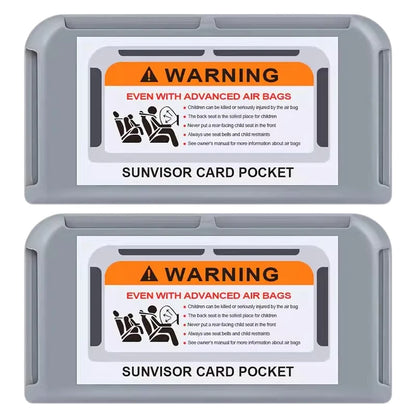 Car Sun Visor Card Holder Phone Number Clip Parking Organizer 1/2pcs
