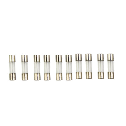 100pcs Insurance Tube Glass Fuses Kit Household 0.2A-20A 100pcs 16*12*2.1cm 250V High Quality Standard Fast Blow