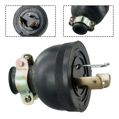 2KW Generator Anti-Loose Plug, 168F/170F GX160 Three-Pole America Plug, AC 250V 30A Generator Parts