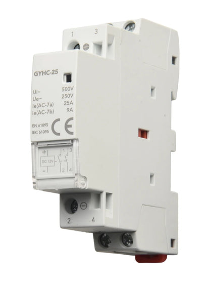25A Contact Din Rail Mount RoHS Compliant Transparent Flip Cover Flame Retardant Plastic Low Power Consumption