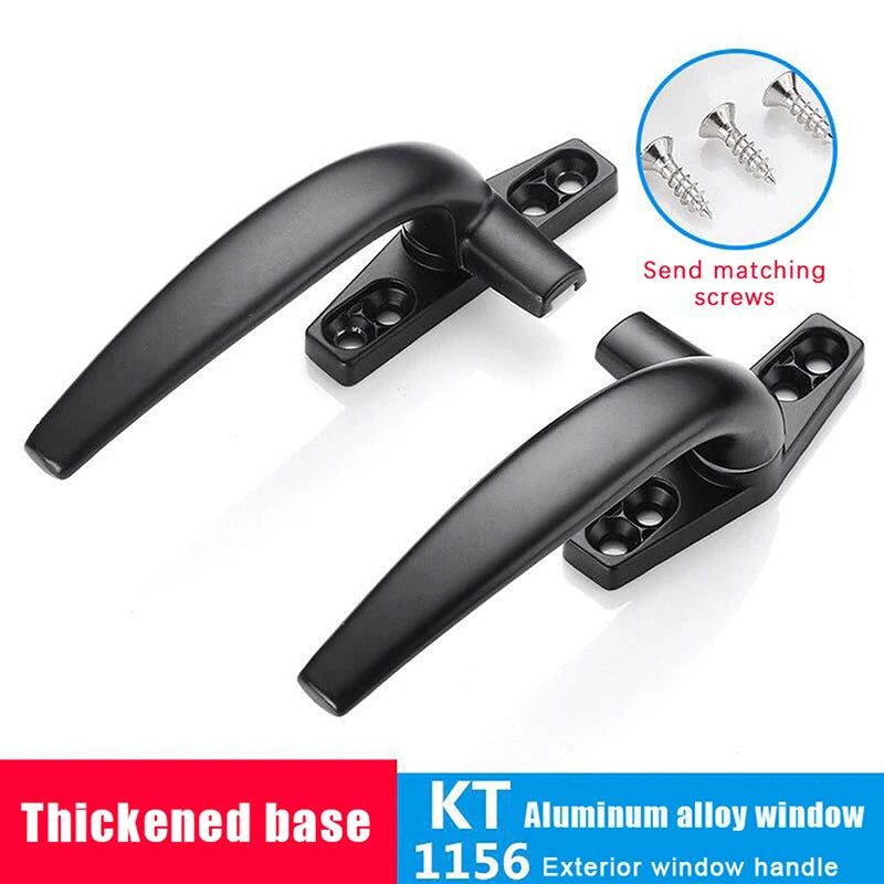 New Thickenin Aluminum Alloy Window Handle Push Out Swing Door And Window Single Point Handle Window Lock Seven Character Handl