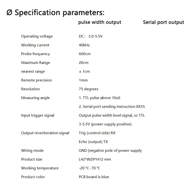 JSN-SR04T Waterproof Ultrasonic Distance Sensor Module for Reversing Radar