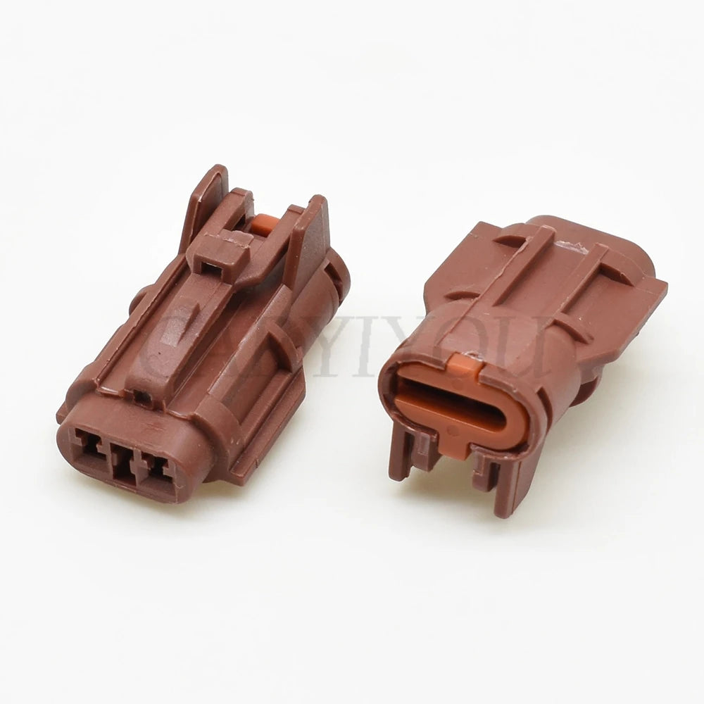DJ7022YB-2.8mm 3-Pin Brown Waterproof Automotive Plug Connector Socket Male Female