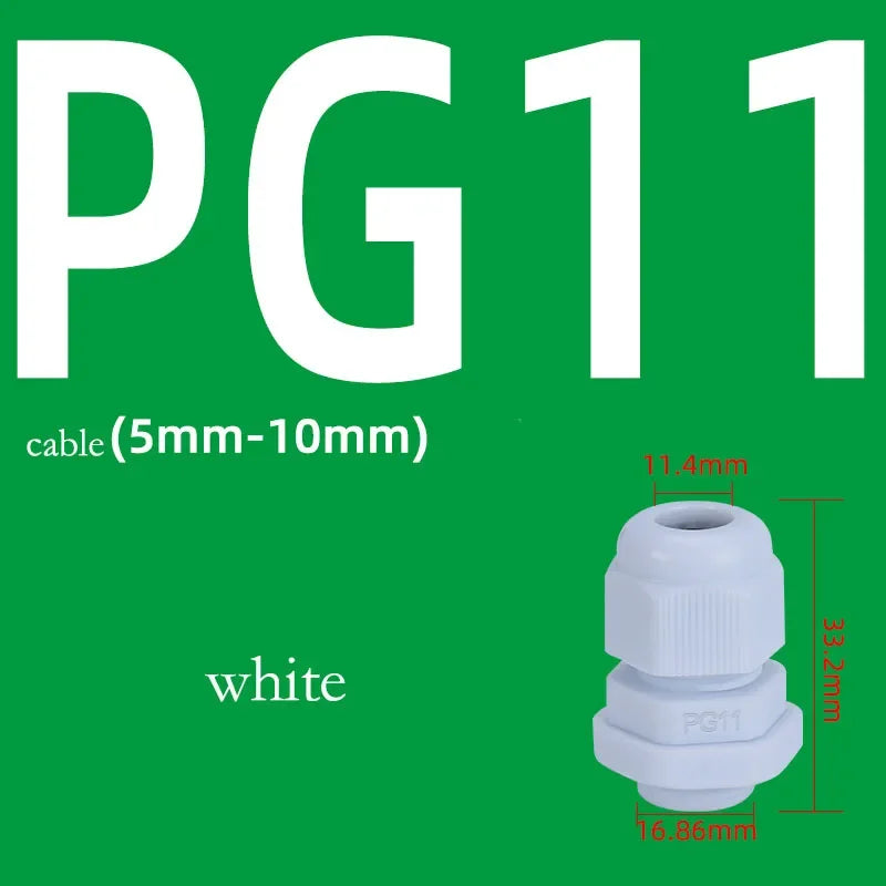 Wire Waterproof Connector Nylon PG IP68 Quick Cable Seal Connector White