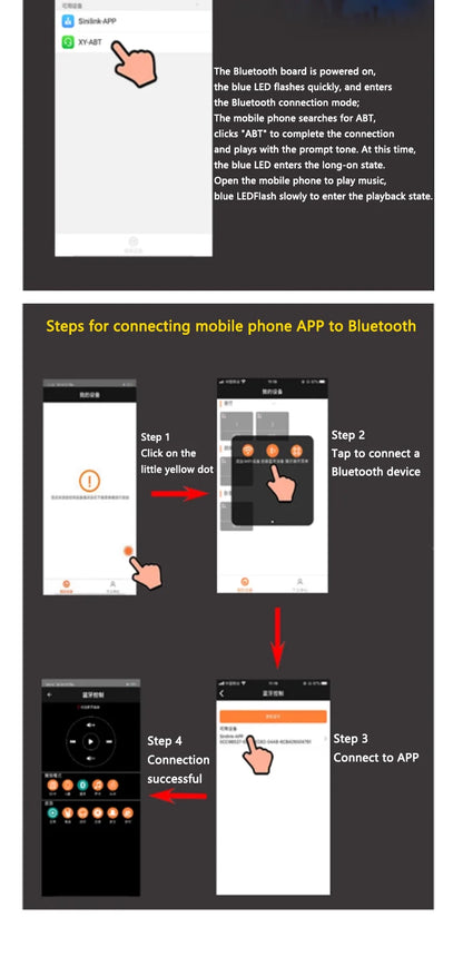 DIY Bluetooth 5.0 Audio Receiver Module MP3 Decoder Board with Car Speaker Amplifier ABT