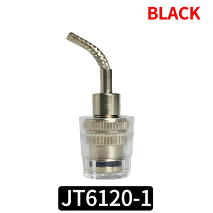 Clear Speaker Binding Posts with Banana Plug Sockets Gold-Plated Copper Terminals for Amplifier HiFi Audio Speakers