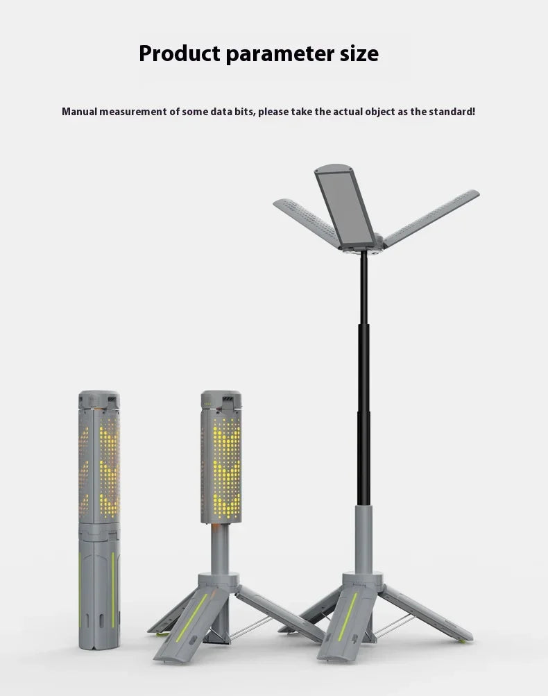 8000MAH Multifunctional Telescopic Camping Light LED Floodlight Flashlight with Stepless Dimming Charge Outdoor Tent Flashlight