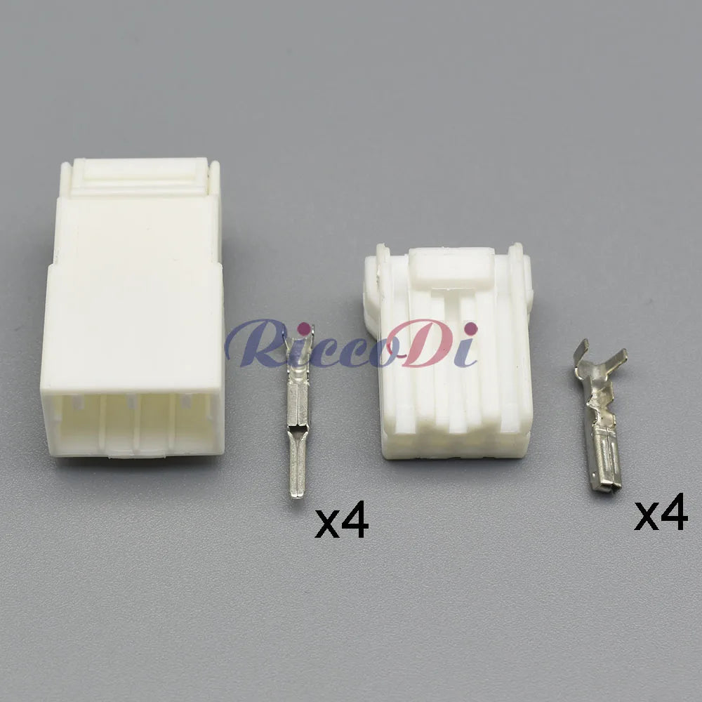 4 Pin Waterproof Connector 174929-1 174922-1 DJ7044Y-1.8 PA66 Black White Male Female