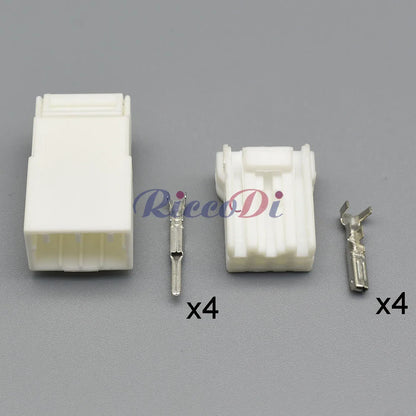 4 Pin Waterproof Connector 174929-1 174922-1 DJ7044Y-1.8 PA66 Black White Male Female