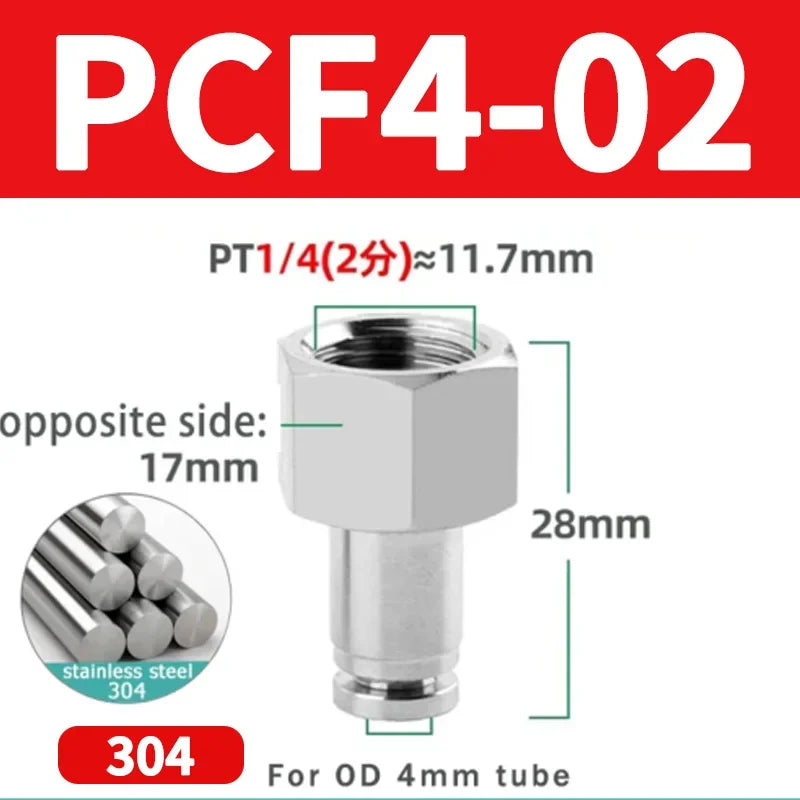 304 Stainless Steel Quick-Connect Air Hose Fittings BSP 1/8 1/4 3/8 1/2 Pneumatic Pipe Connectors Corrosion Resistant