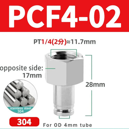 304 Stainless Steel Quick-Connect Air Hose Fittings BSP 1/8 1/4 3/8 1/2 Pneumatic Pipe Connectors Corrosion Resistant