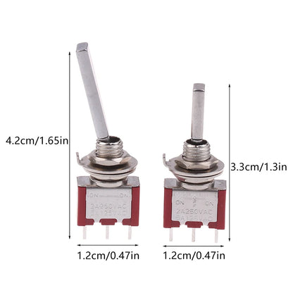 ON OFF ON Toggle Switch DPDT SPST DPST 3 Pin 3/2 Position 5A 125VAC 2A 250VAC Latching