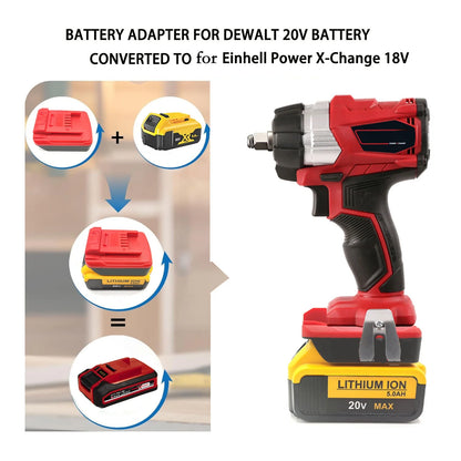 1pcs Battery Adapter Converter For Dewalt For DCB200 For DCB203  Lithium Battery Power Tools For Einhell Power X-Change 18V