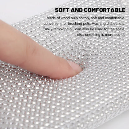 Wholesale Steel Wire Dishwashing Sponge Double Sided Cleaning Sponge Non-stick Oil Kitchen Dishcloth Reusable home Cleaning Tool