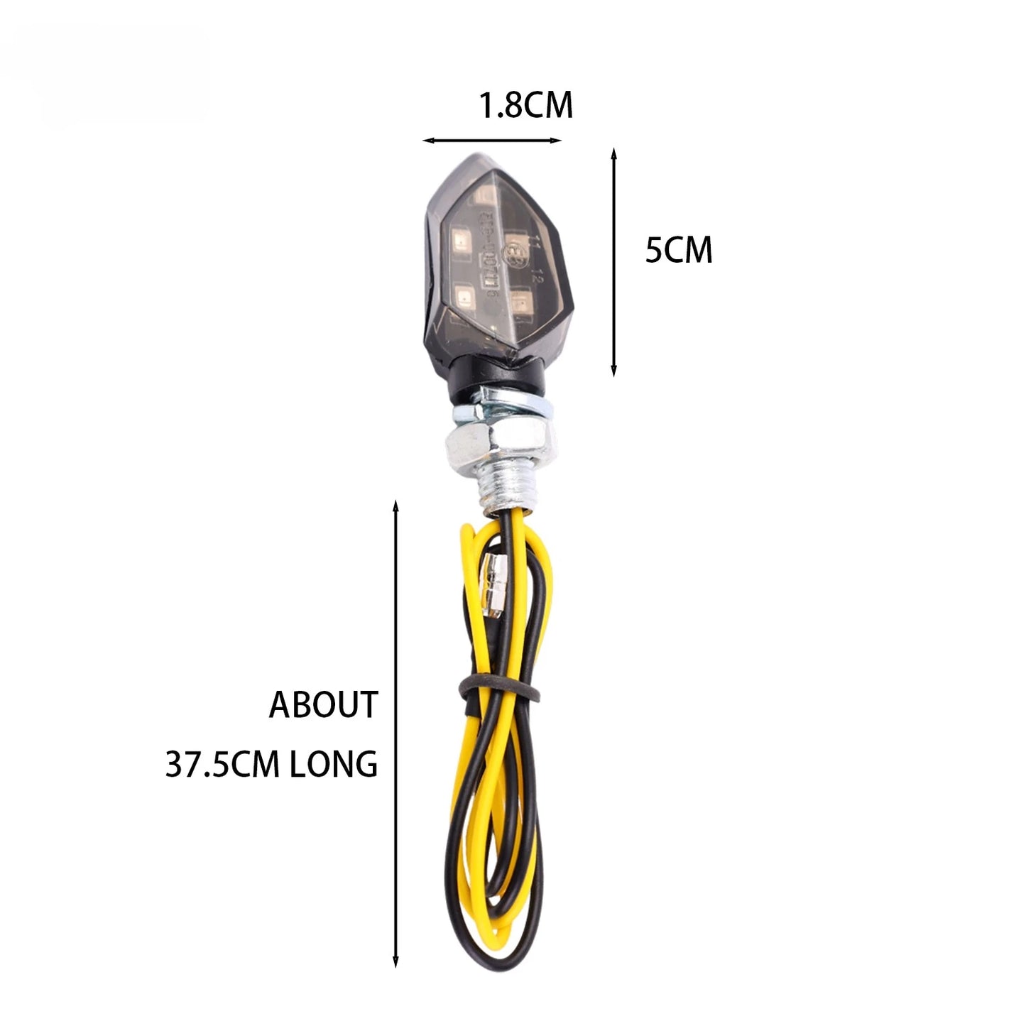 4/2pcs Mini Motorcycle Smoke Lens Turn Signal Light 5LED 12V Amber Blinker Lamp Motorcycle Universal Led Blinker Indicator Light