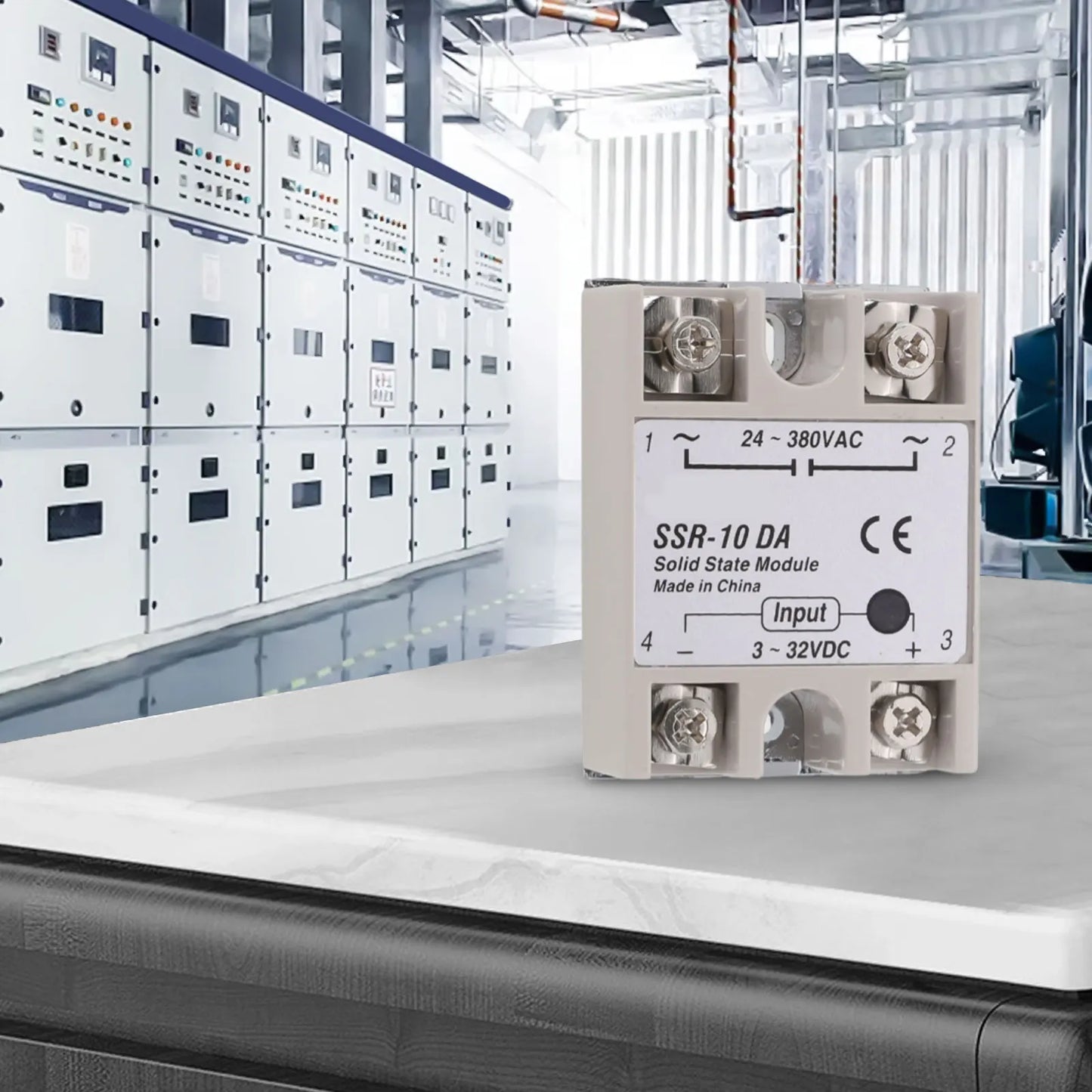 Single Phase Solid State Relay SSR-10DA DC Controlled AC Single-phase Solid State Relay 10A DC-AC Relay 3-32V DC To 24-380V AC