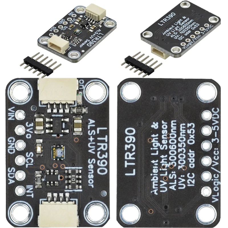 LTR390 UV Light Sensor Module 280nm 430nm | I2C UART Support 3.3V 5V for Intensity Detection and Weather Monitoring
