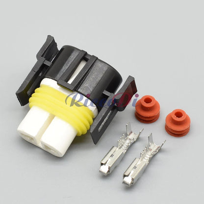 H11 Automotive 2-Pin Sealed Ceramic Female Socket Wiring Connector for Headlight Bulb