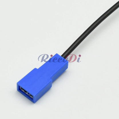DJ7013B-6.3-21 Automotive Yellow Rectangular Connector — 6.3mm 1-Pin Jacketed Wiring Plug with Terminal
