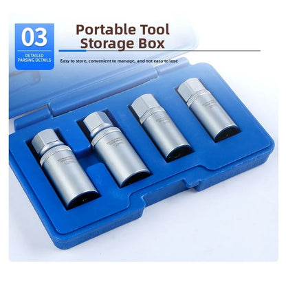 Double Head Bolt Extractor 6mm 8mm 10mm 12mm For Broken Stripped Screws Removal Tool With Internal Roller Design And 1/2 Inch