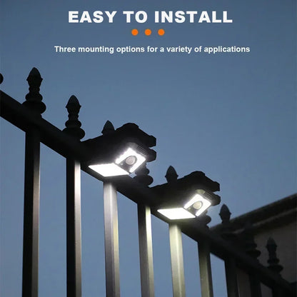 2PCS LED Solar Motion Sensor Lights IP65 Waterproof Security Lamp