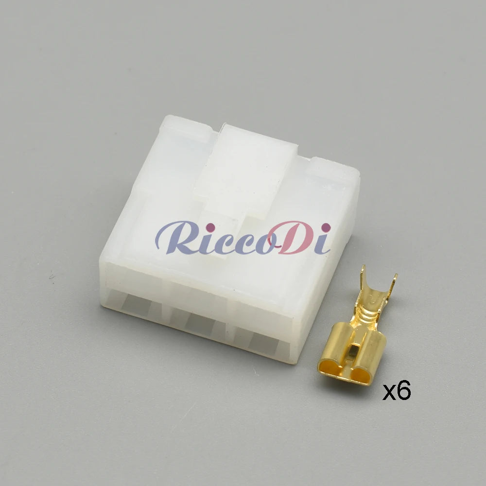 6-Pin High Current PCB Connector DJ7062-6.3-21 / DJ70620-6.3-10 — 6.3mm Automotive Wiring Plug