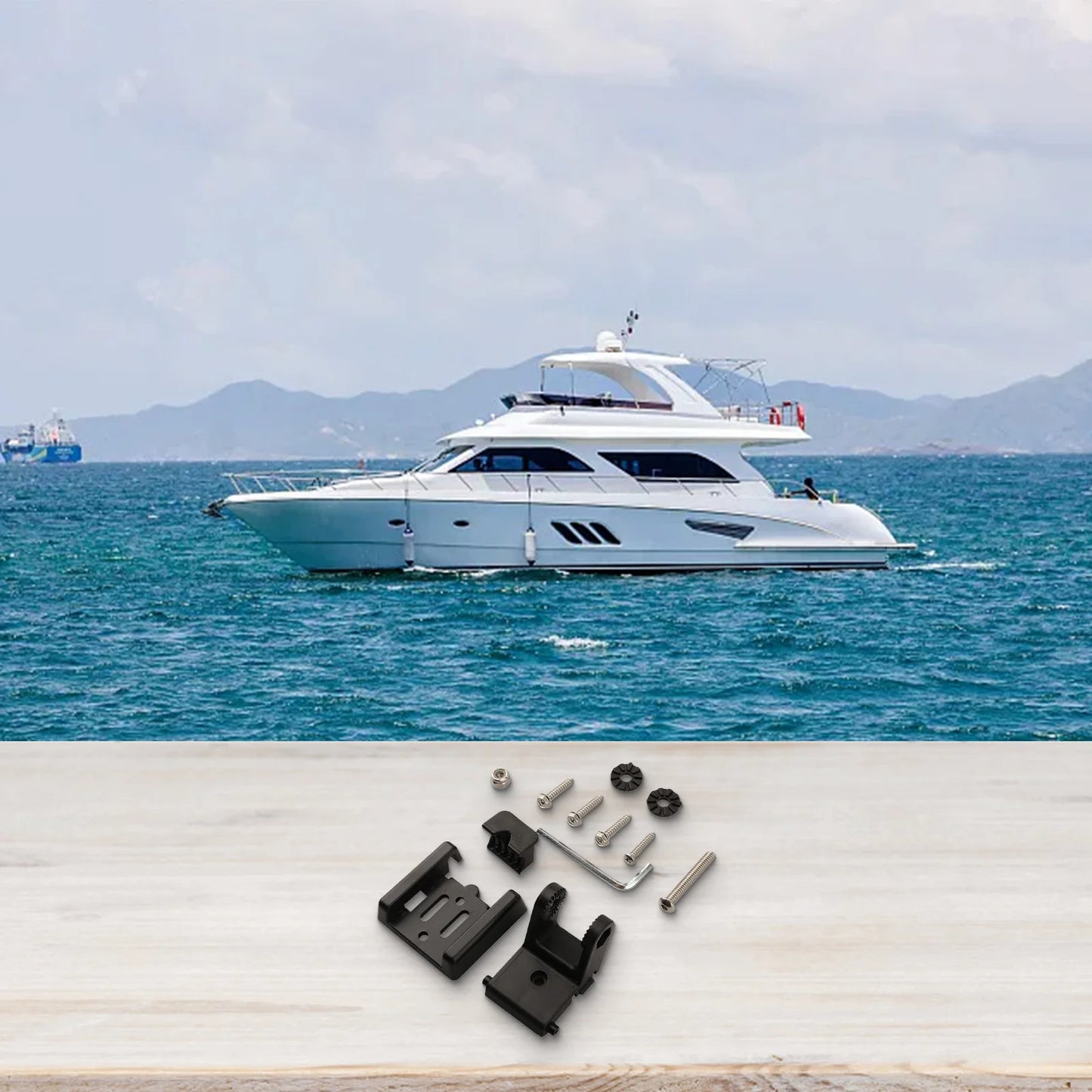 Skimmer Mount Black Transducer Mount 1 Set Included Adjustable Angle Design Marine-grade Material For XNT Sensors