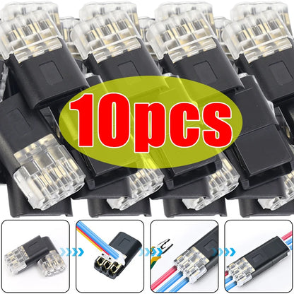 3-Wire Quick Connect Automotive Electrical Connector No-Weld 1.3x2.3cm