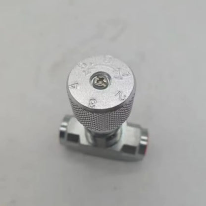 Two Way Throttle Valve with 08L Connector for Hydraulic and Pneumatic Circuits Carbon Steel Construction with NPT Female Thread