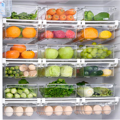 Fridge Slide Under Shelf Drawer Food Storage Organizer Box
