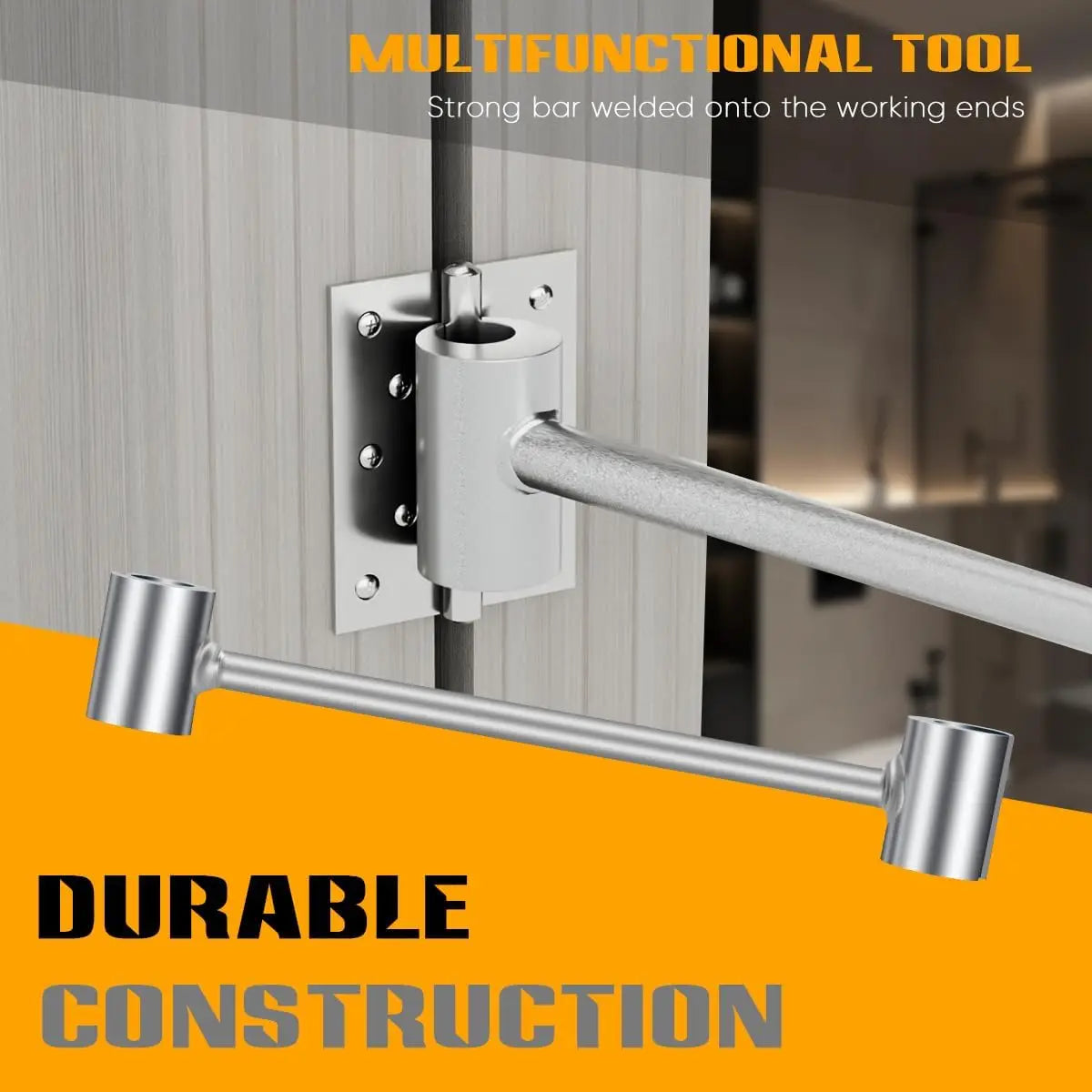 2/1pc Hinge Gap Repair Wrench 9-24.5mm Adjustable Spanner Door Fixing Tool Labor-Saving Home Hardware Bolt DIY Installation Kit