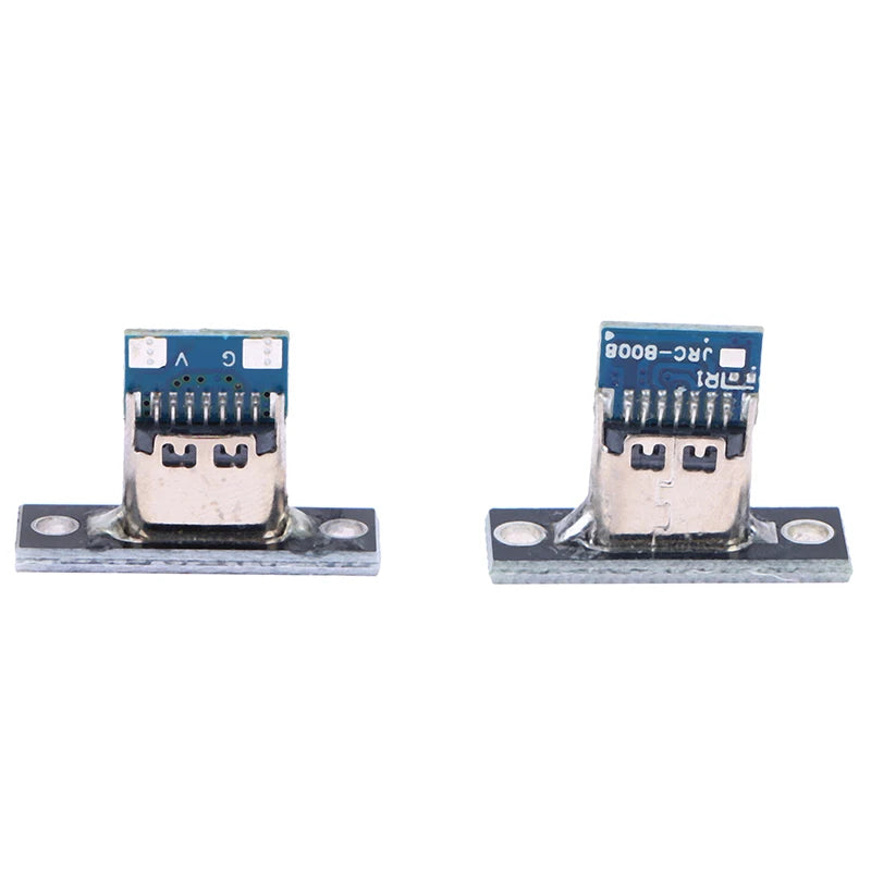 10pcs USB 3.1 Type C Socket with Screw Fixing Plate – Type-C USB Jack 2Pin/4Pin Female Connector Charging Port