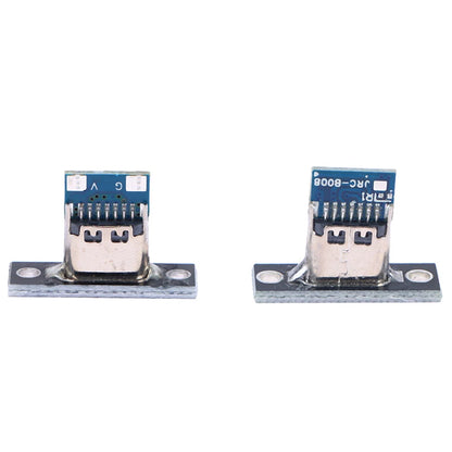 10pcs USB 3.1 Type C Socket with Screw Fixing Plate – Type-C USB Jack 2Pin/4Pin Female Connector Charging Port